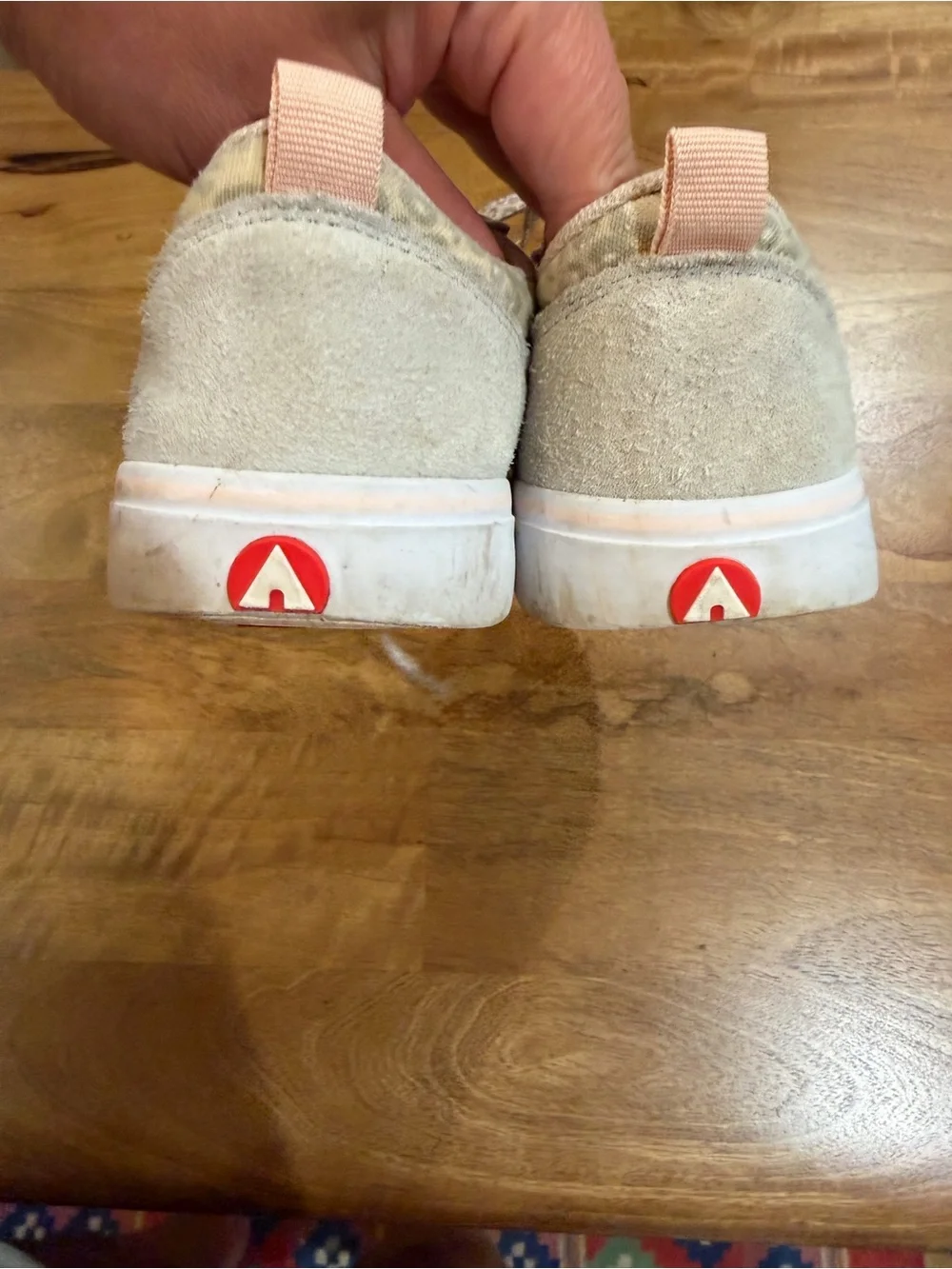 Airwalk Kids Sneakers Beige Suede & Leopard Accent Youth Size 3